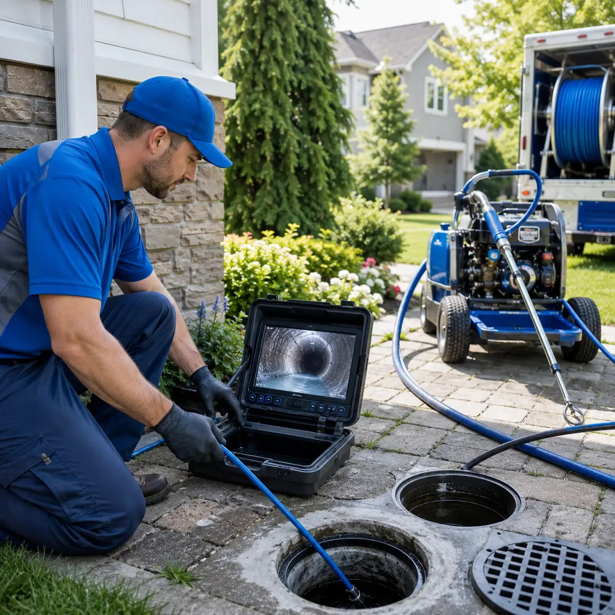 Outdoor drain cleaning professionals serving Blessing, TX