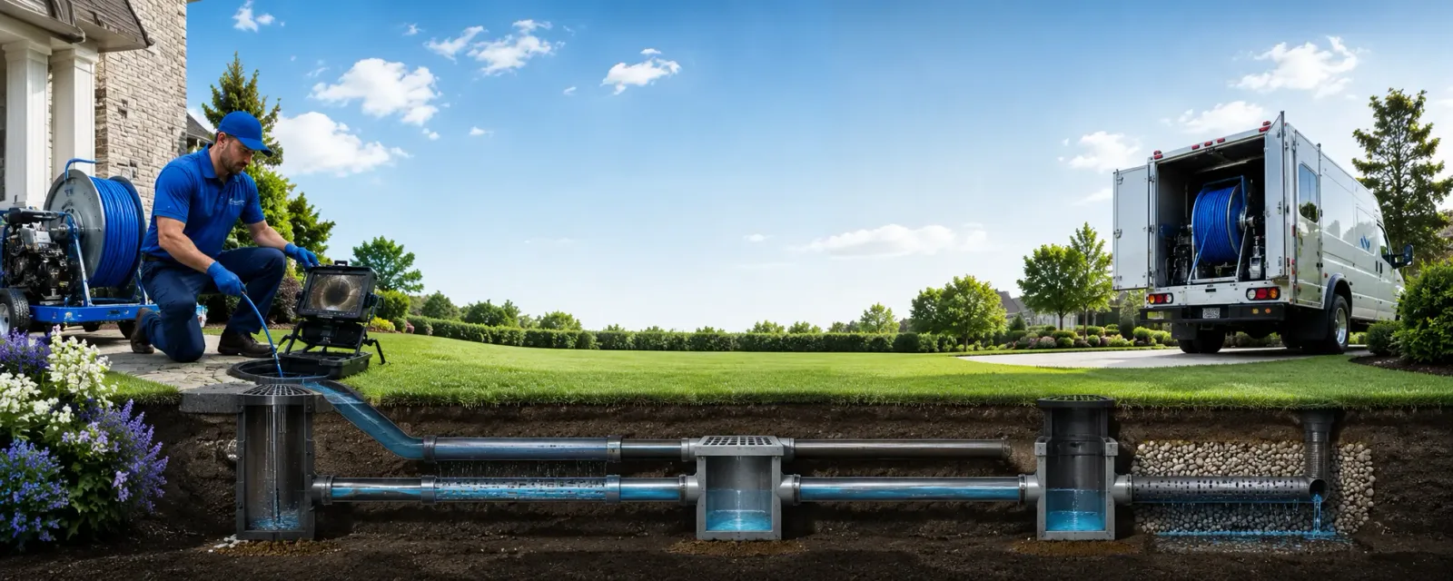 Outdoor drain cleaning information for Blessing, TX